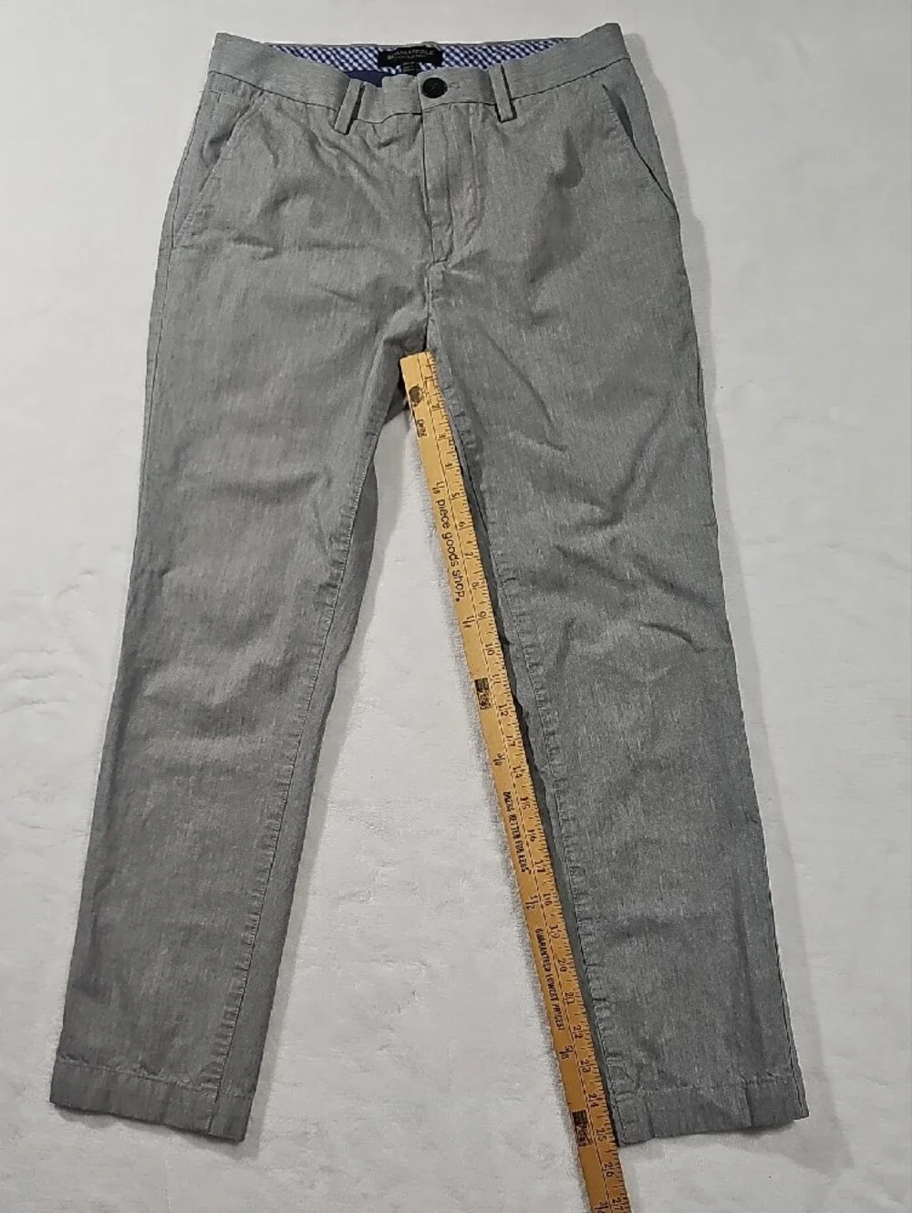 Banana Republic Gray Pants with Navy & White Check Length‎ See Pics Mesaurments